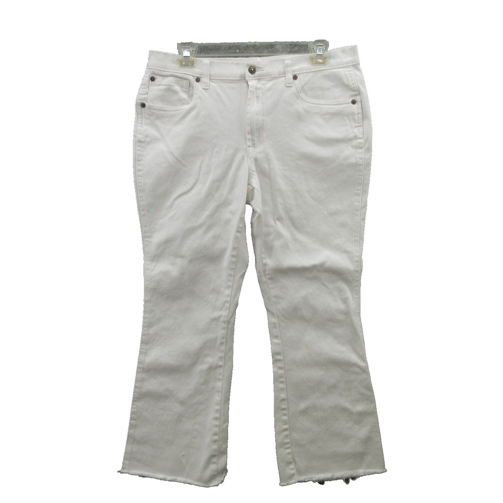 Venus  Jeans Womens Size 12 Fame Capri White Cutoffs